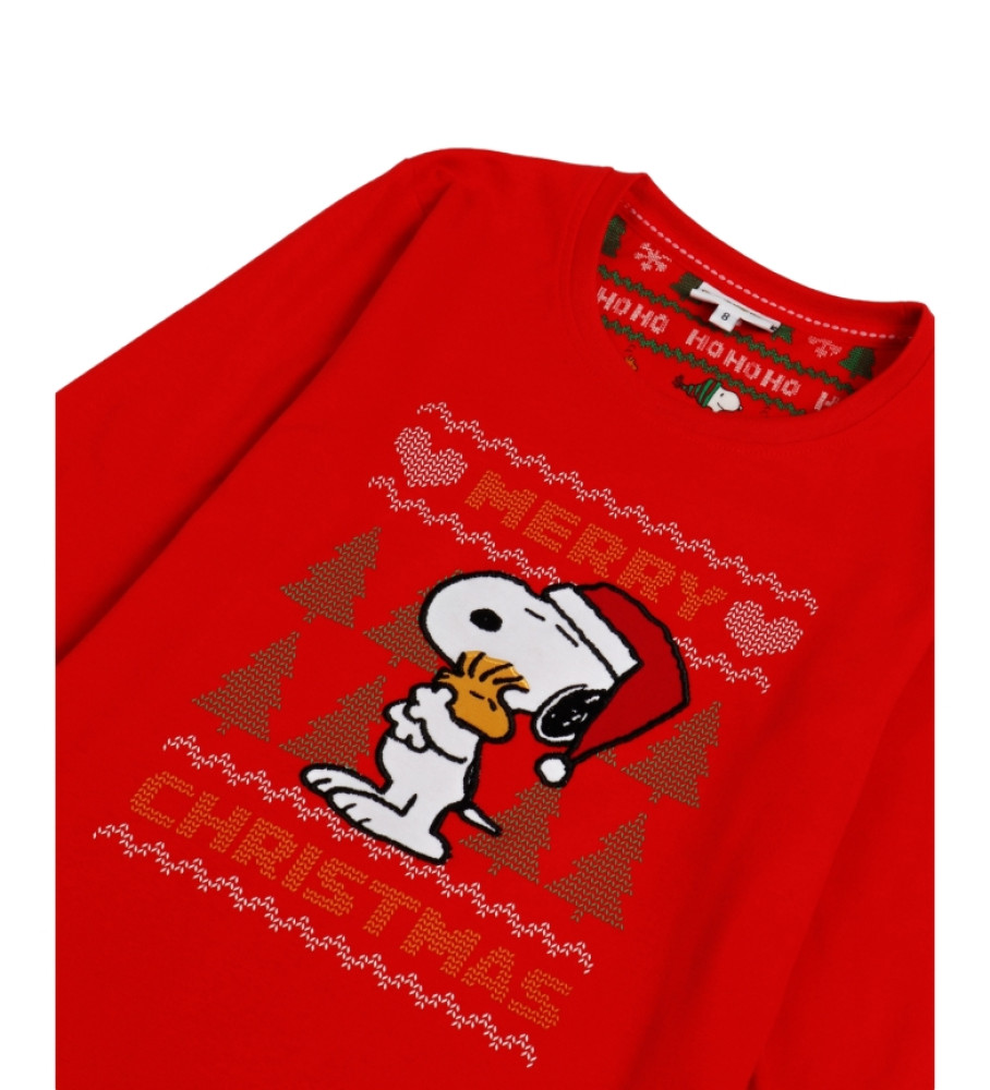 Pijama de manga comprida Aznar Innova Merry Christmas vermelho