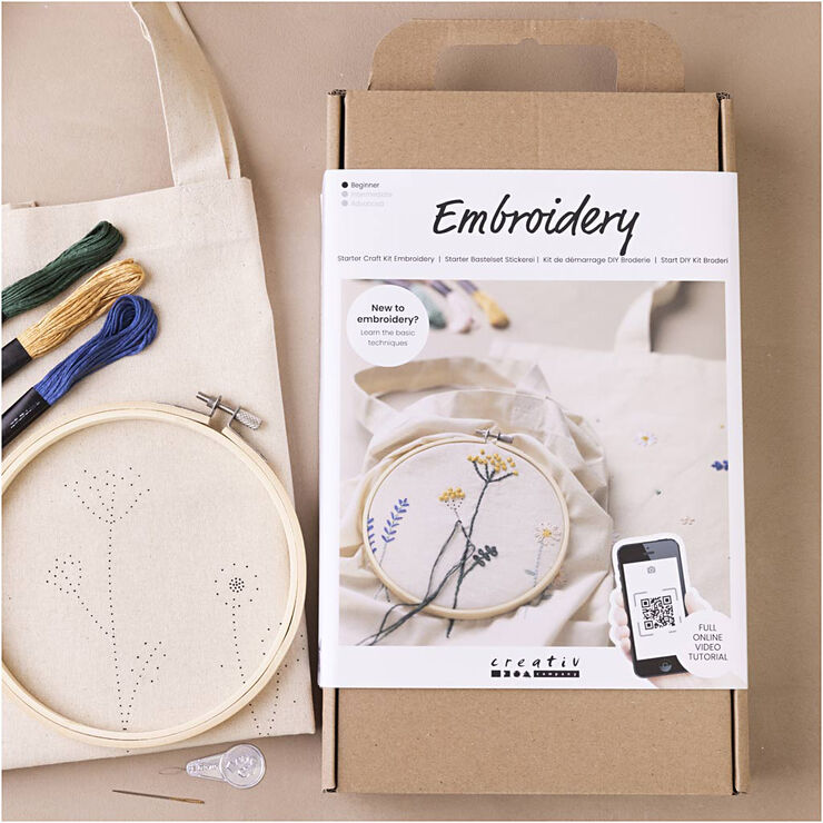 Creativ Company Start DIY Kit Broderi, Blomster