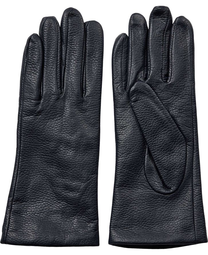 Magasin du Nord Collection Maya 1 LWG Leather Gloves Navy
