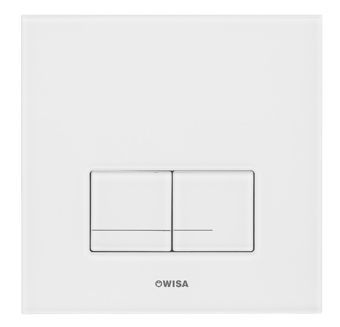 Wisa XS bedieningsplaat Delos DF 16x16cm glas wit