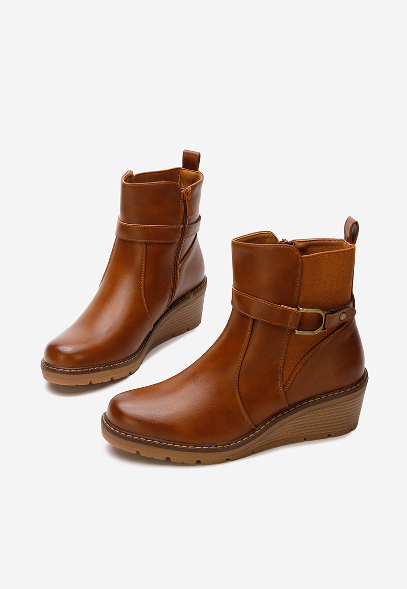 Bottines compensées chameau Adala