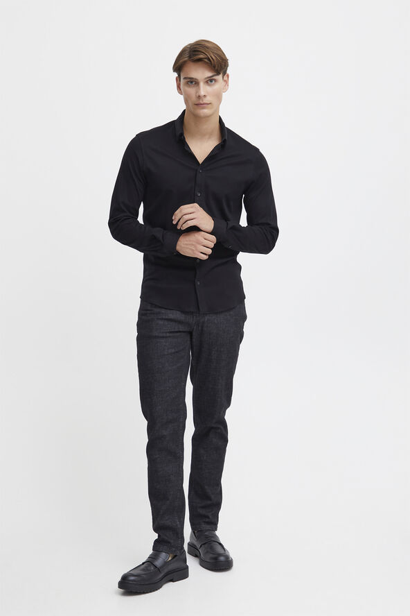 Casual Friday CFARTHUR LS BU jersey shirt Black beauty