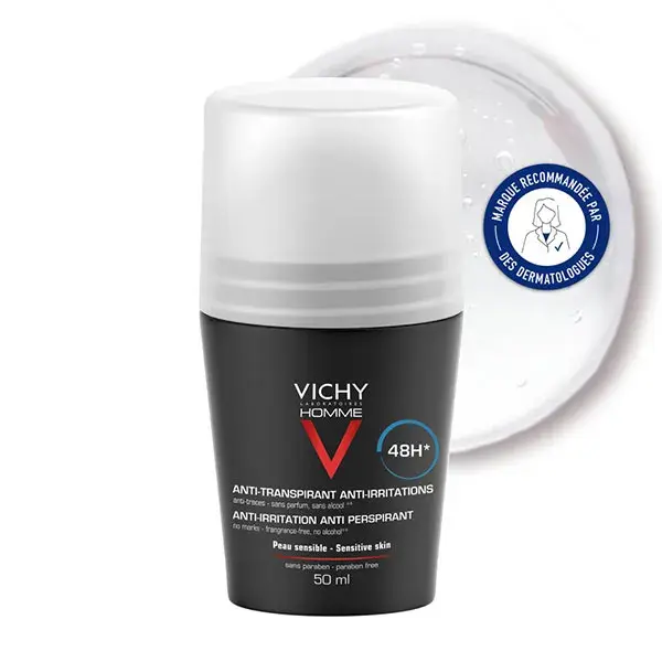 Desodorante antitranspirante roll-on Vichy Men 48h 50ml