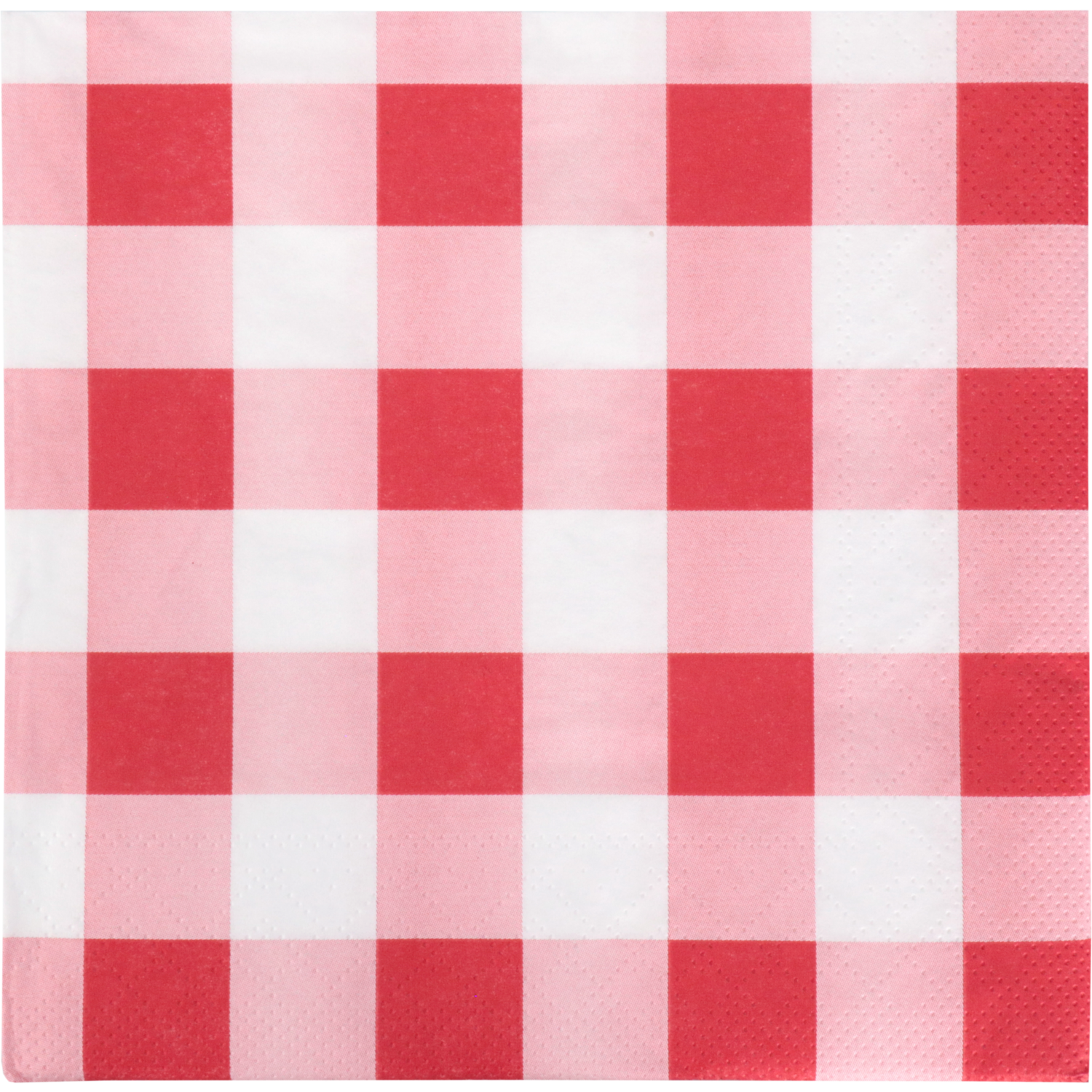 Servet, 1/4 vouw, 3-laags, 33x33cm, cellulose, rood/wit