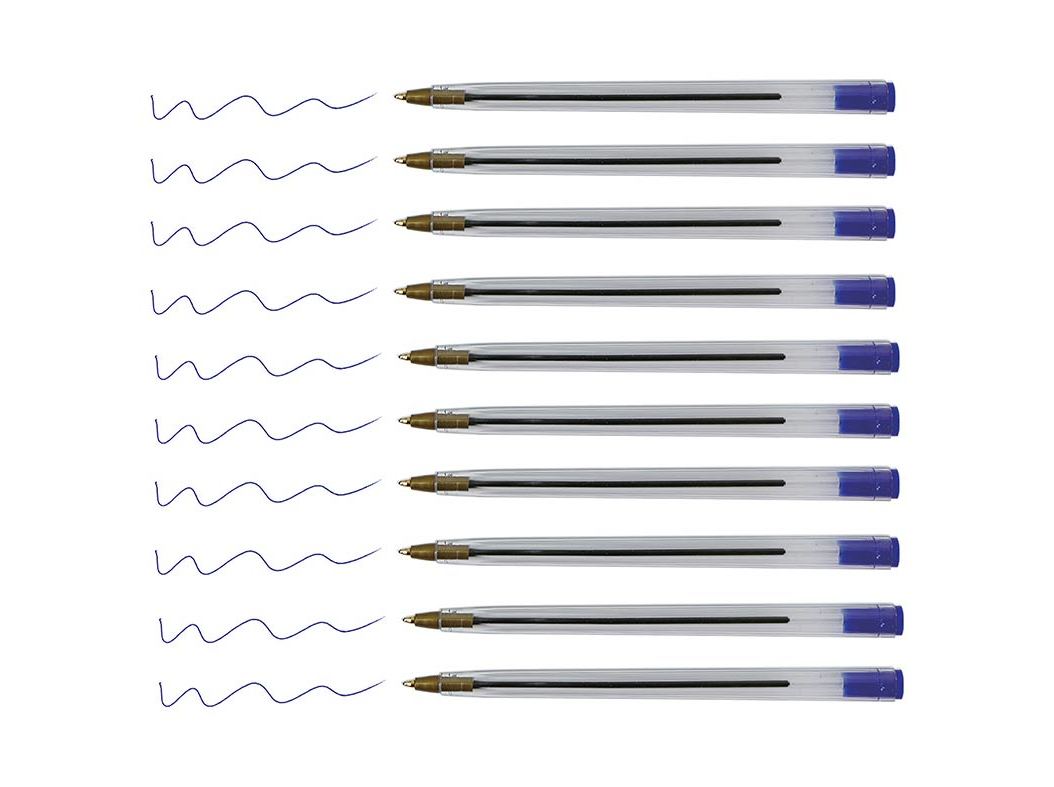 CONJUNTO DE 10 ESFEROGRÁFICAS POLEGAR AZUL