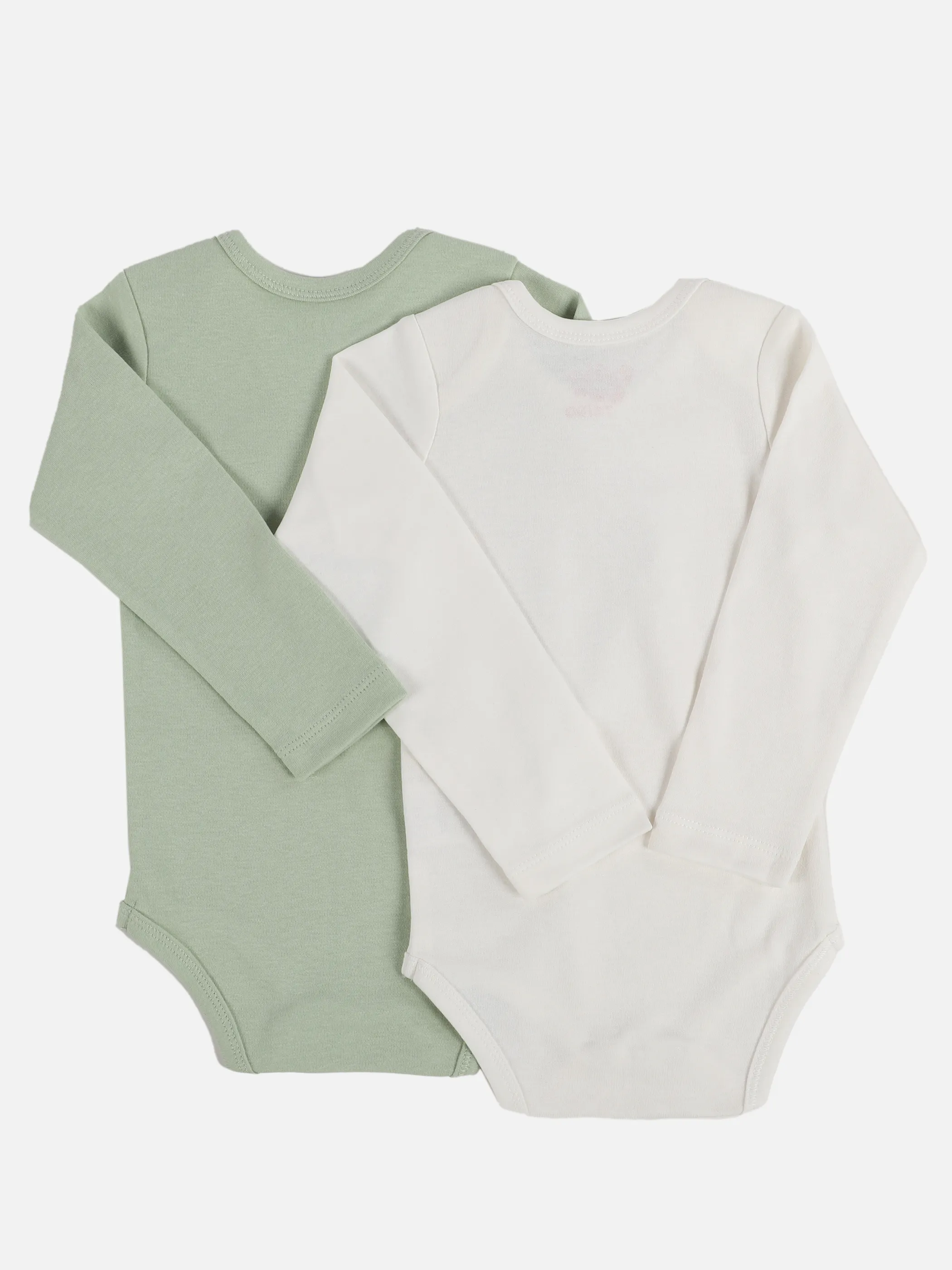 Baby Mädchen Langarmbodies mit Sprüchen im 2er Pack