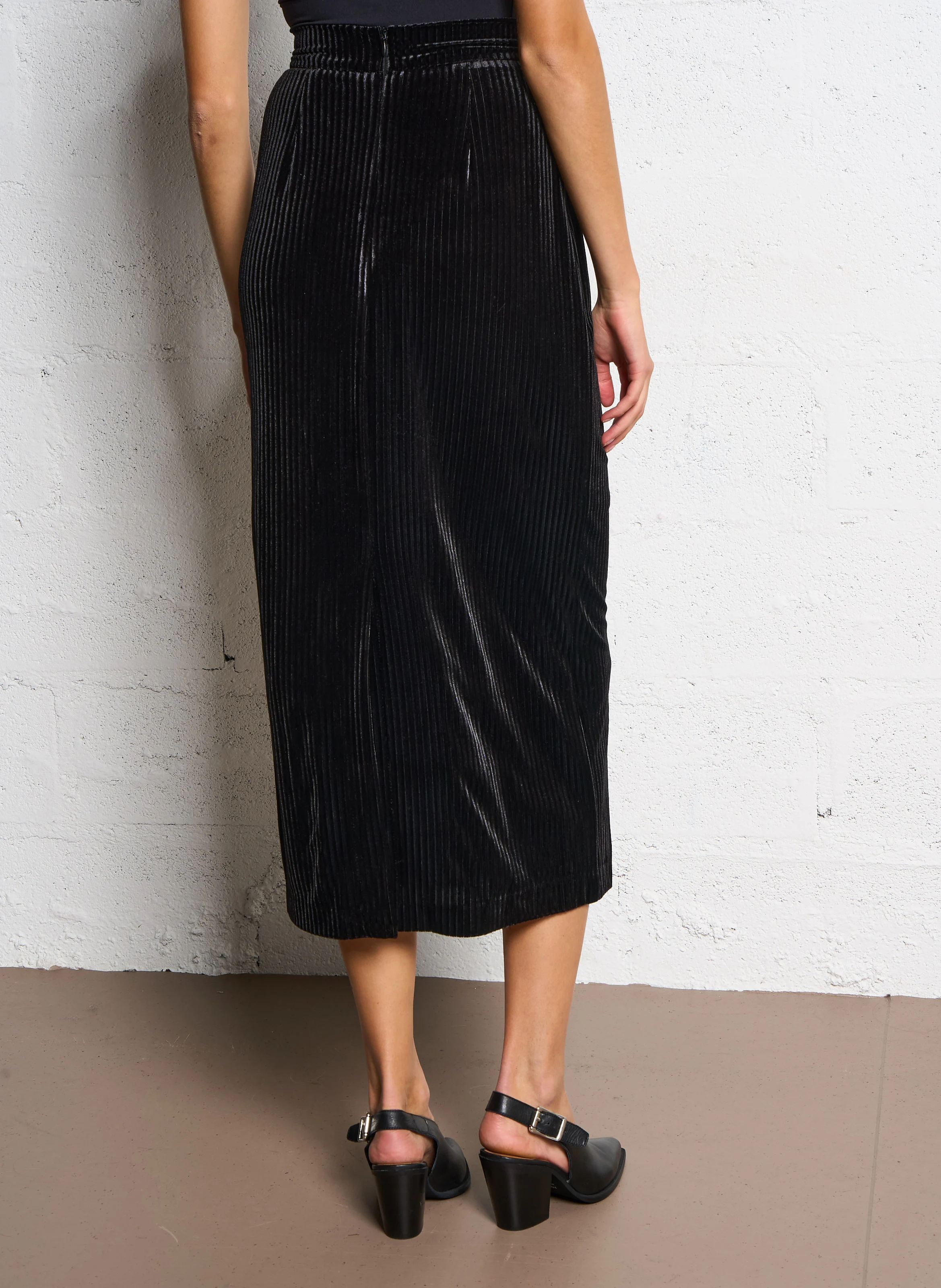 Jupe en velours | Noir