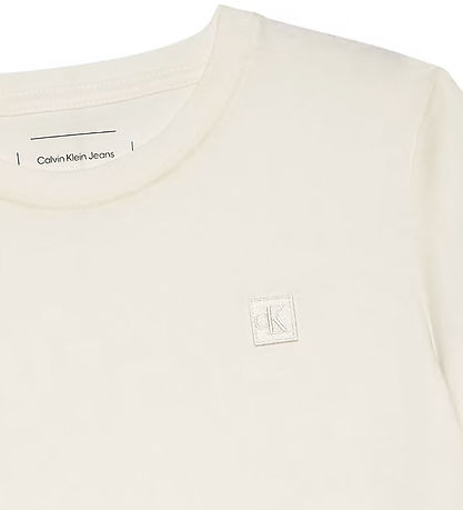 Calvin Klein T-Shirt - Mono Mini Abzeichen - Tofu White