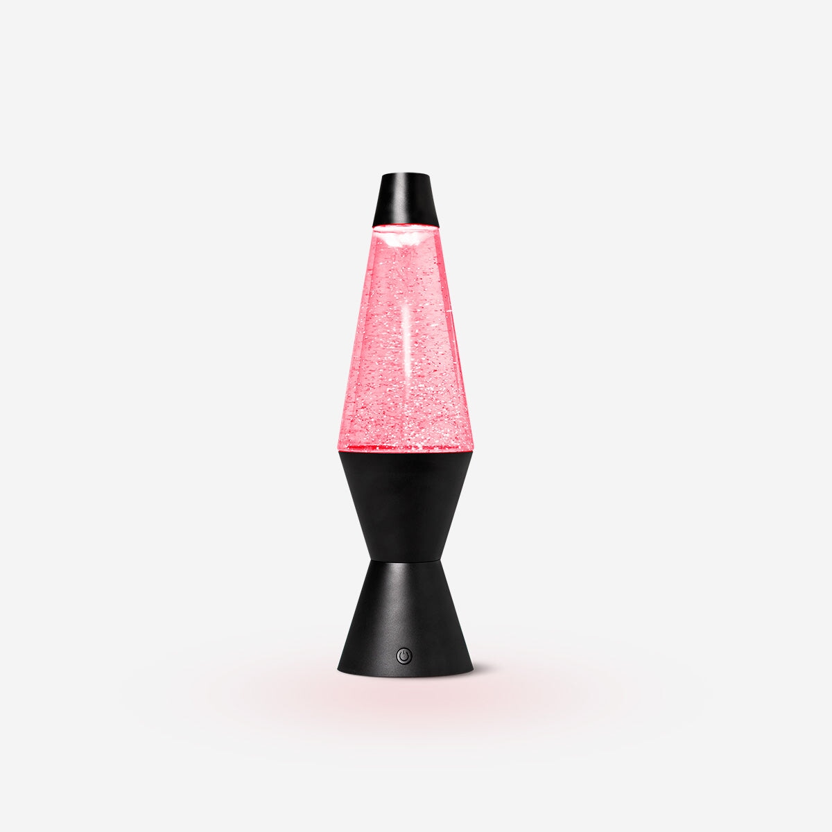 Hyggelig lampe med hvirvlende glitter