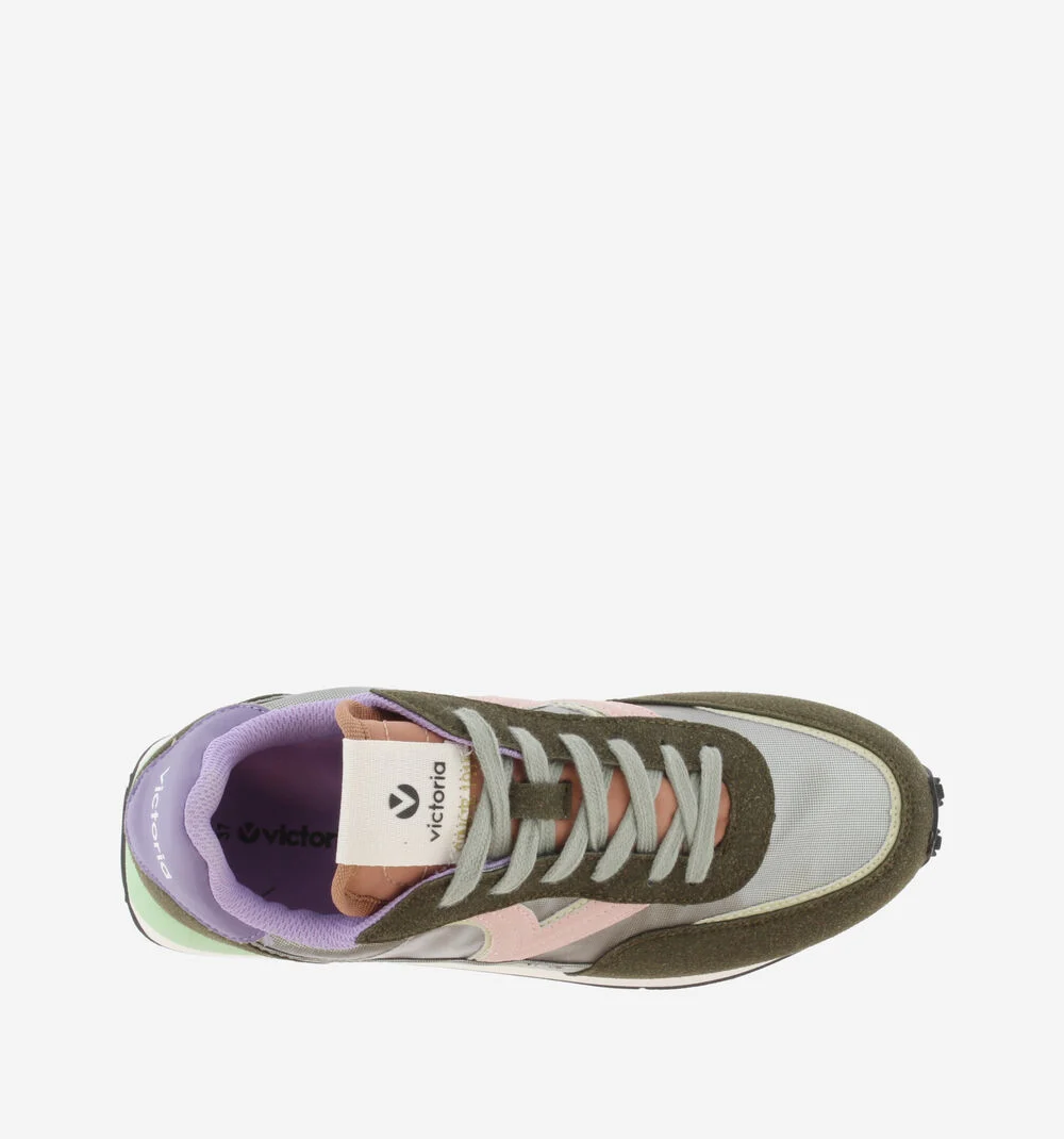 ASTRO NYLON MÉTAL Baskets en nylon métallisé pour femmes KAKI