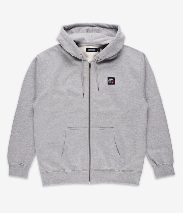 skatedeluxe World Patch Zip-Hoodie (heather grey)