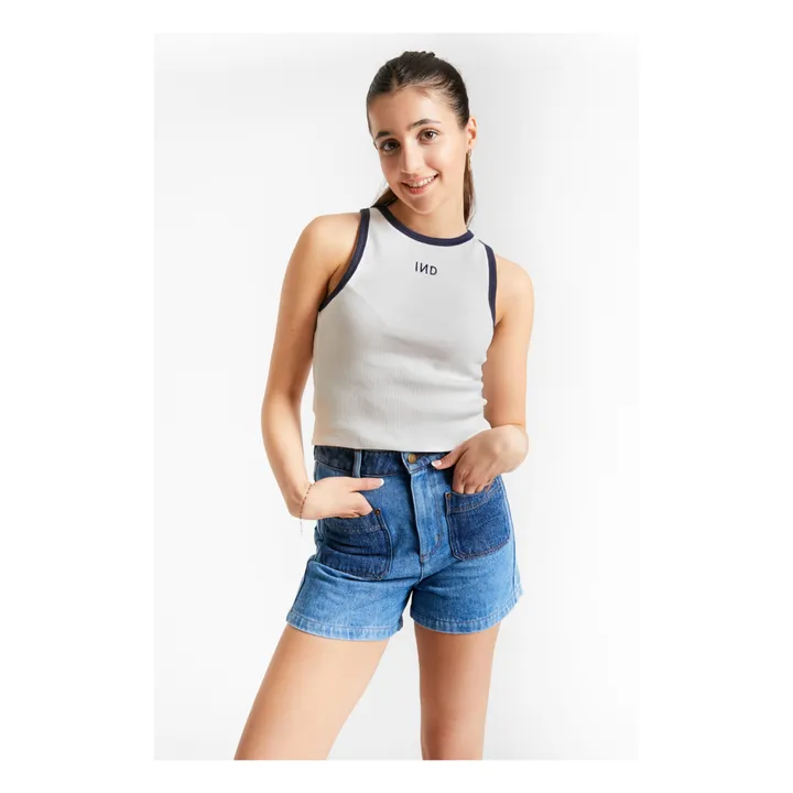 Indee Short Denim Poster | Bleu