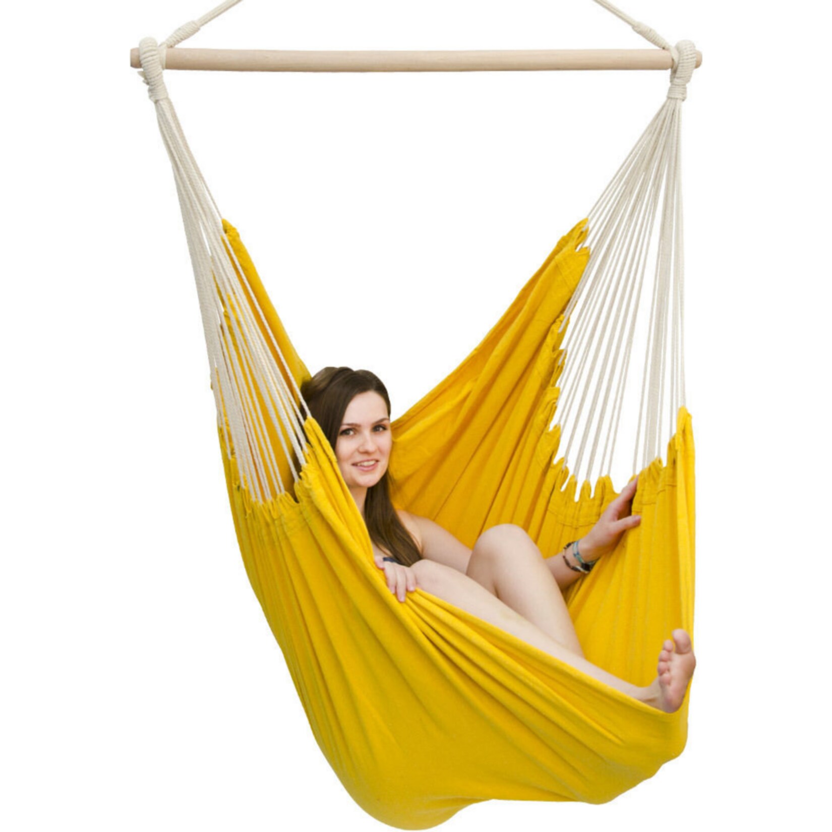 XXL Hängesessel 185x130cm Hängestuhl 2 Personen Hängesitz bis 150kg Baumwolle Hängematte 360° Swifel