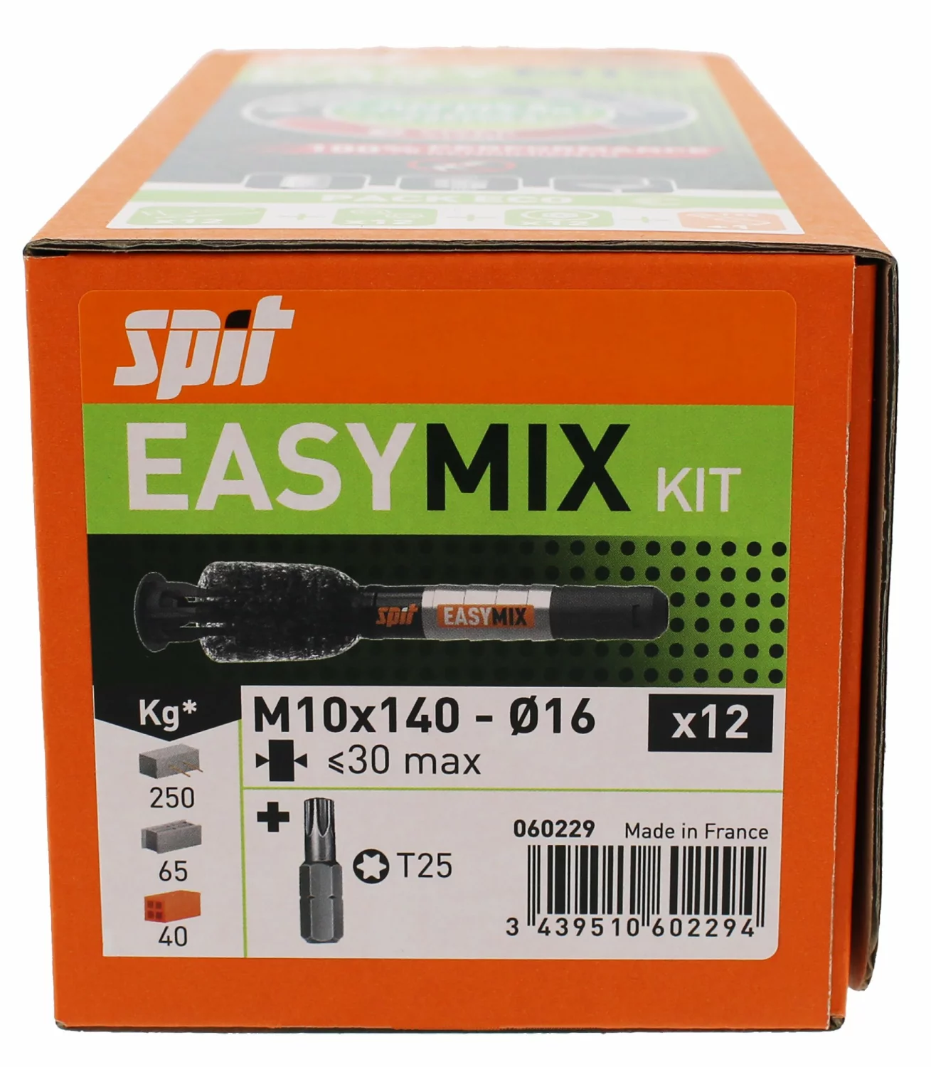 Spit 060229 Easy-Mix Chemisch Mechanisch Anker M10X40 - 12 Stuks