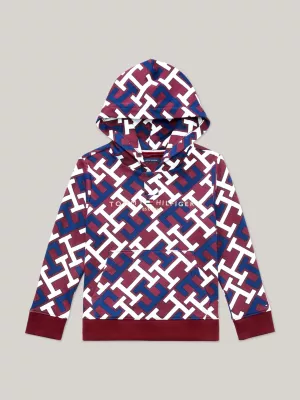 Moletom com capuz e estampa adaptável TH Monogram Logo