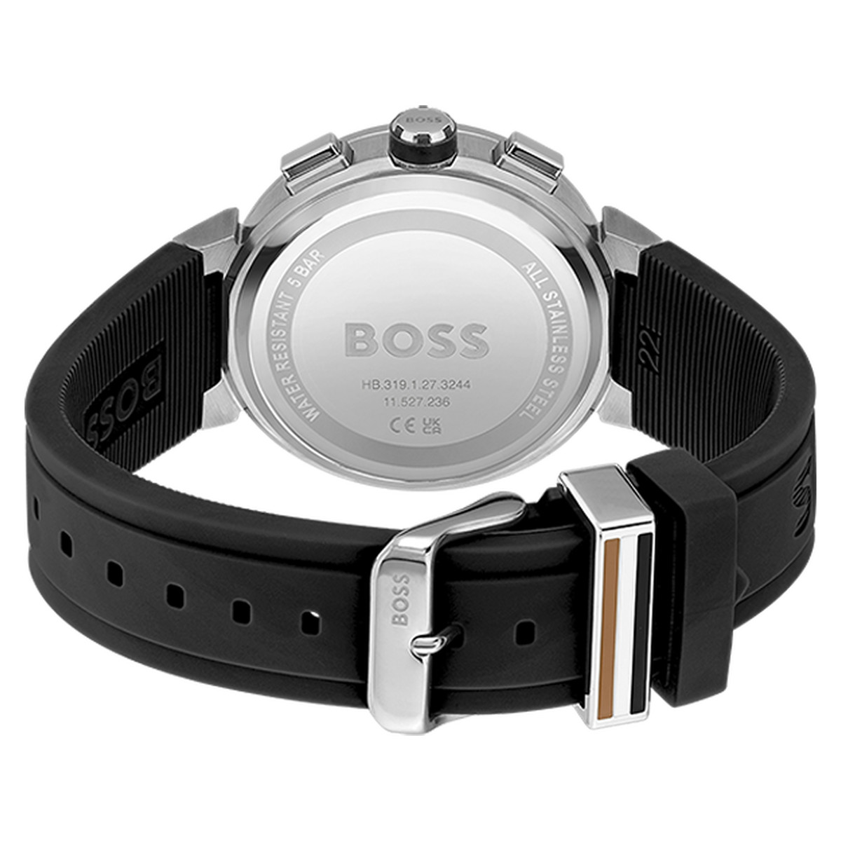 Montre BOSS One homme acier bracelet silicone noir