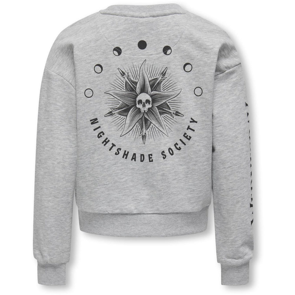 Køb kids ONLY Light Grey Melange No Rules Nevermore Life Licens O-Neck Sweatshirt