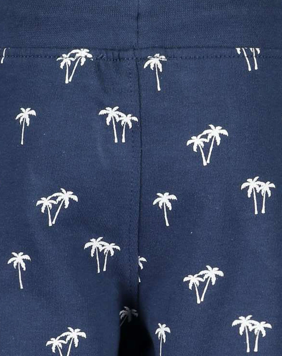 Sweathose PALMS AOP in jeansblau