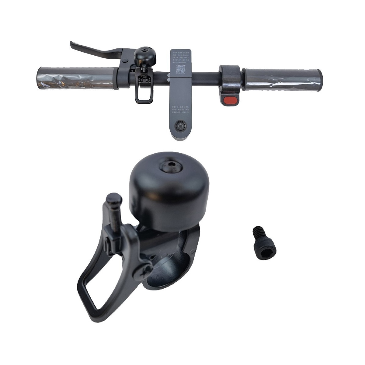 Vekkerklokke for Segway, Xiaomi M365 / Pro / Pro 2 / 1S elektrisk sparkesykkel Svart