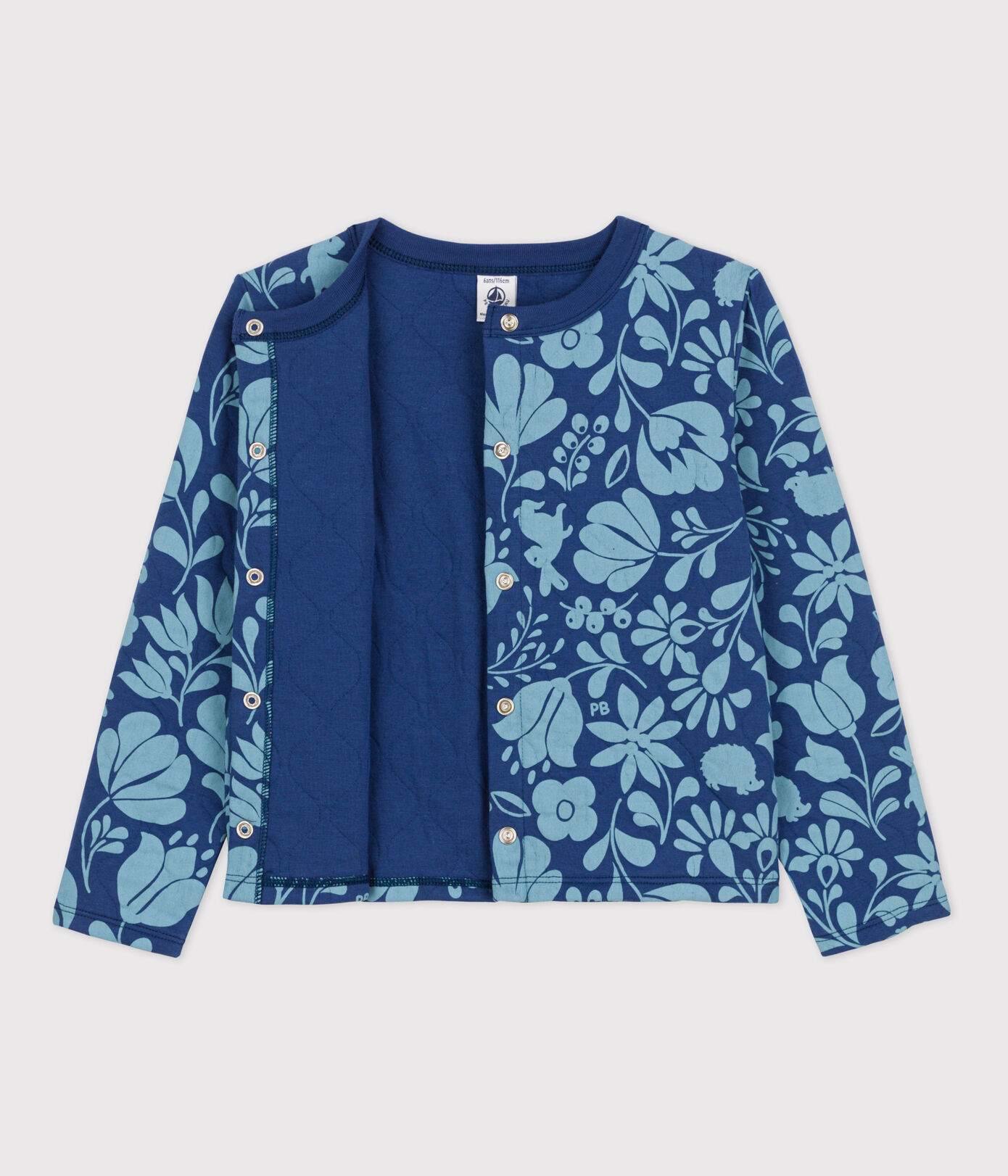 Cardigan imprimé en tubique matelassé enfant fille