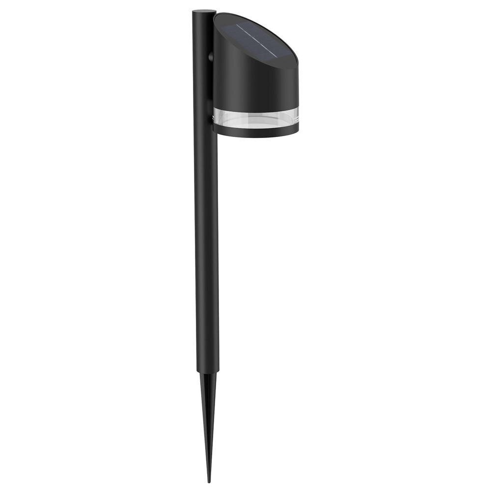 LED-grondspot Fyve II op zonne-energie, zwart, 1,5 W, 200 lm, IP44, met schemersensor