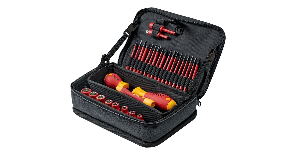 WihaGereedschapset slimVario electric schroevendraaier  (Rood/geel, 31-delig in functionele tas)