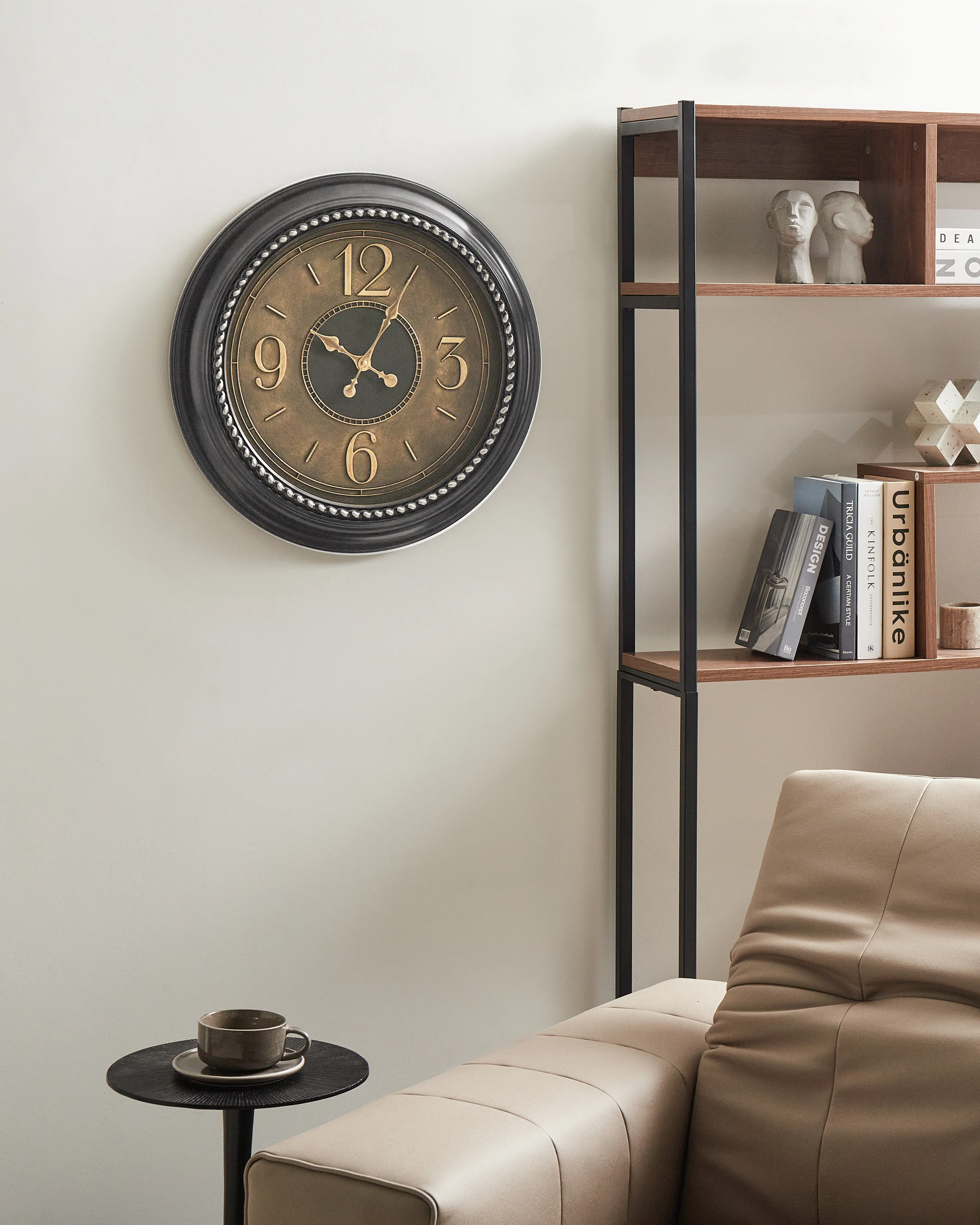 Wandklok ALBOI 55 cm Zwart