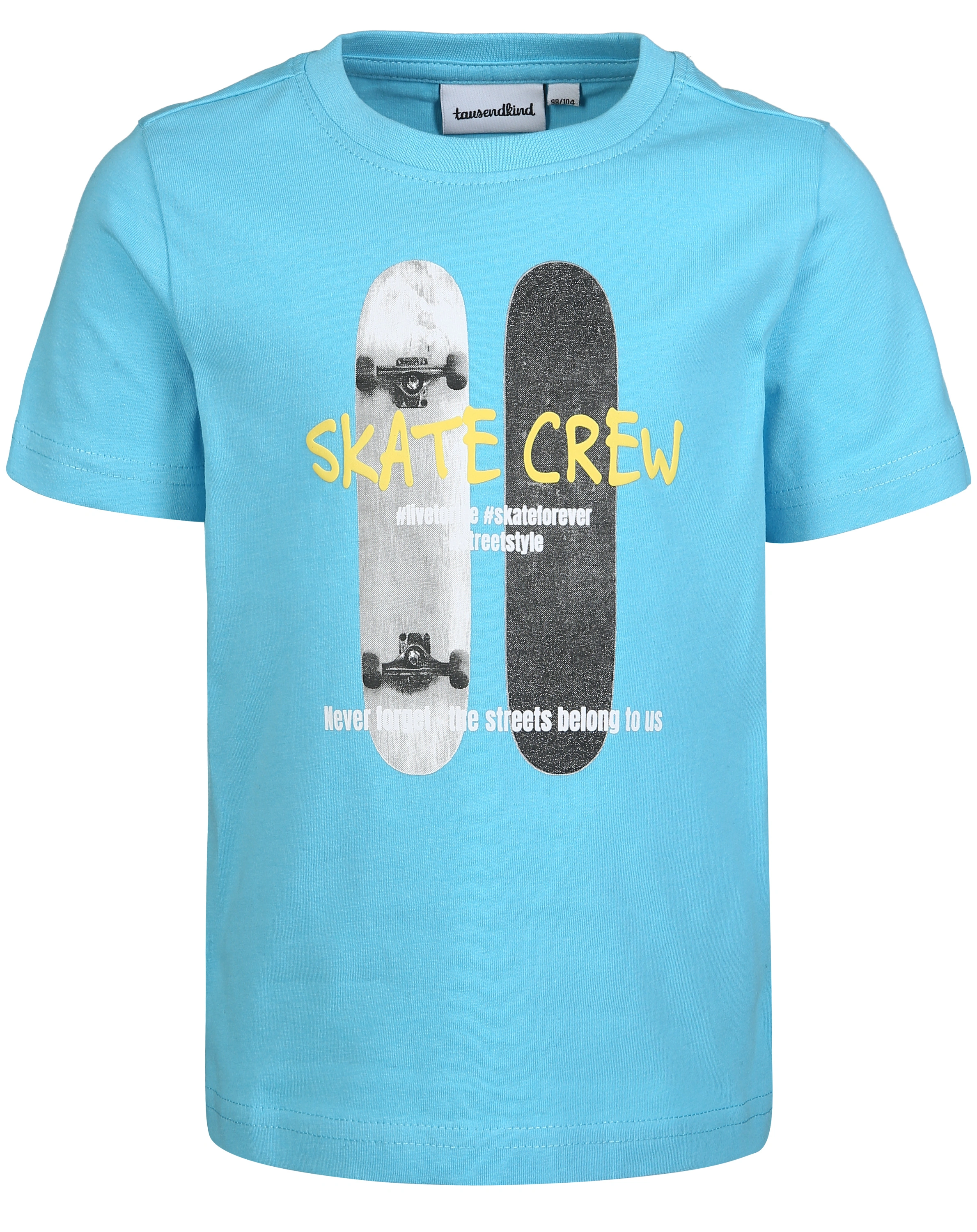T-Shirt SKATE CREW in mittelblau