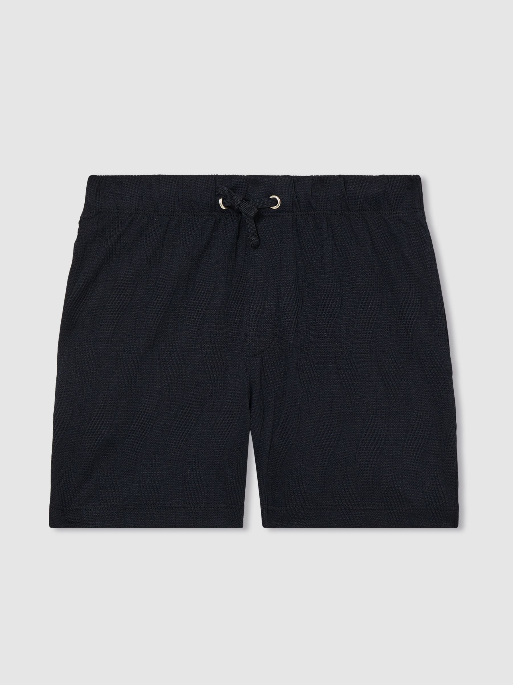 Reiss Alvar - Wave-jacquard short met trekkoord