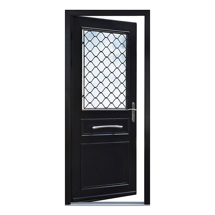 Porte d'entrée FORTIA bois Bolata 98 x h.218 cm poussant gauche
