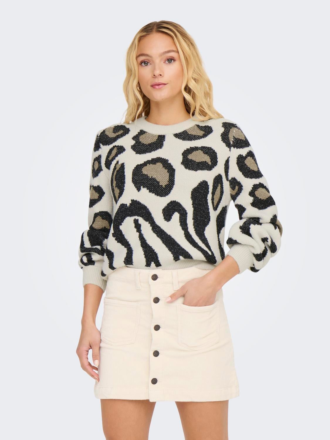 JDYLORRAINE Strickpullover Cement