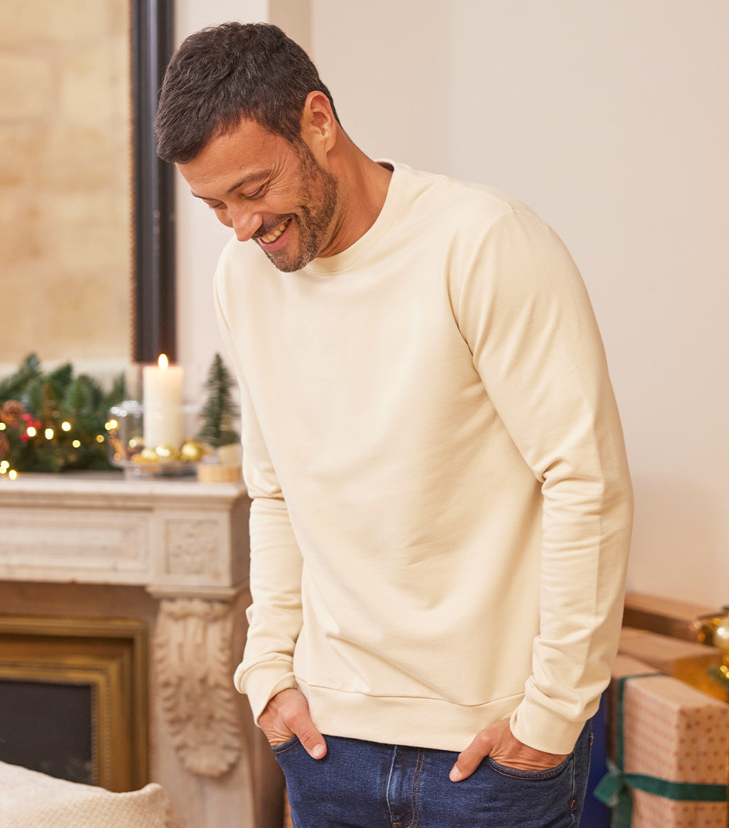 Sweat Homme Sable - Intemporel