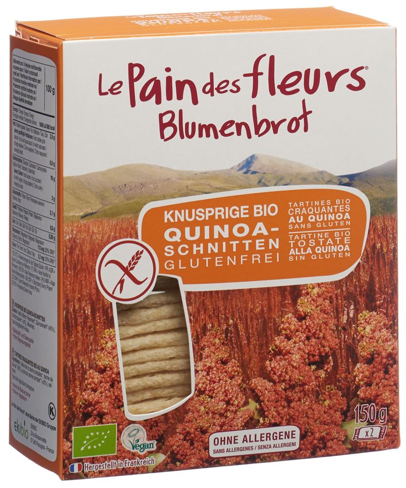 LE PAIN DES FLEURS Knusprige Schnitten Quinoa Bio glutenfrei 150 g