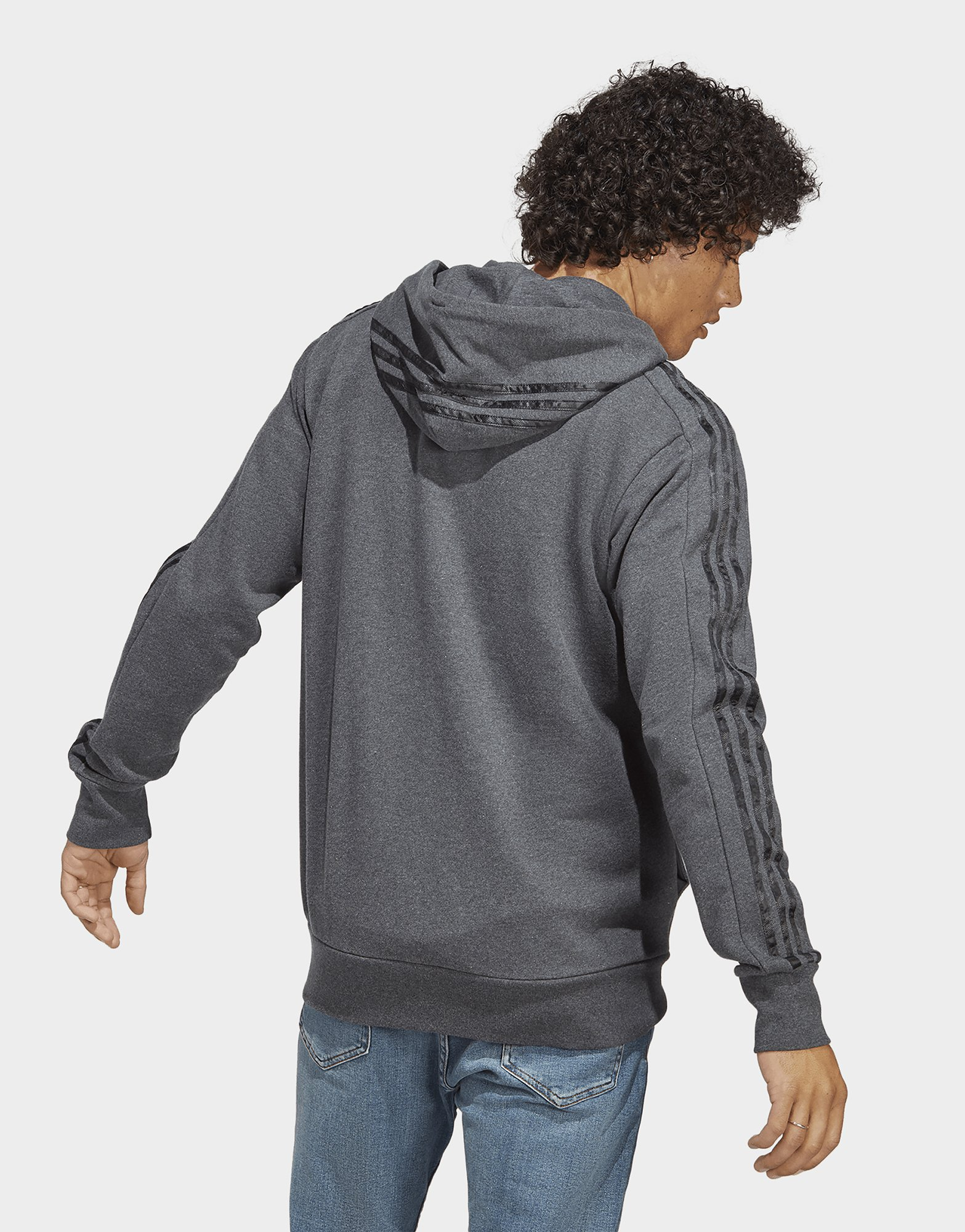 adidas Veste à capuche zippée 3 bandes Essentials