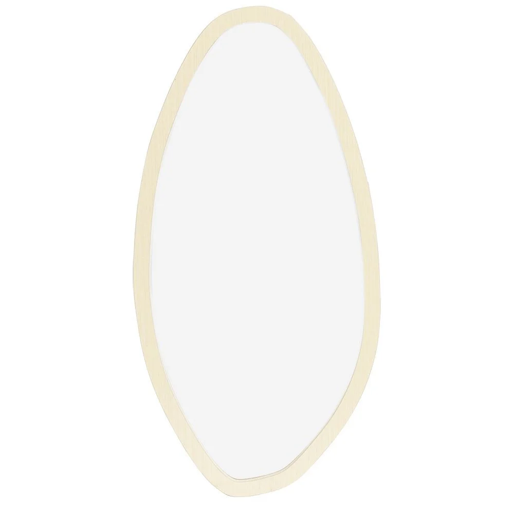 Miroir organique bord bois naturel