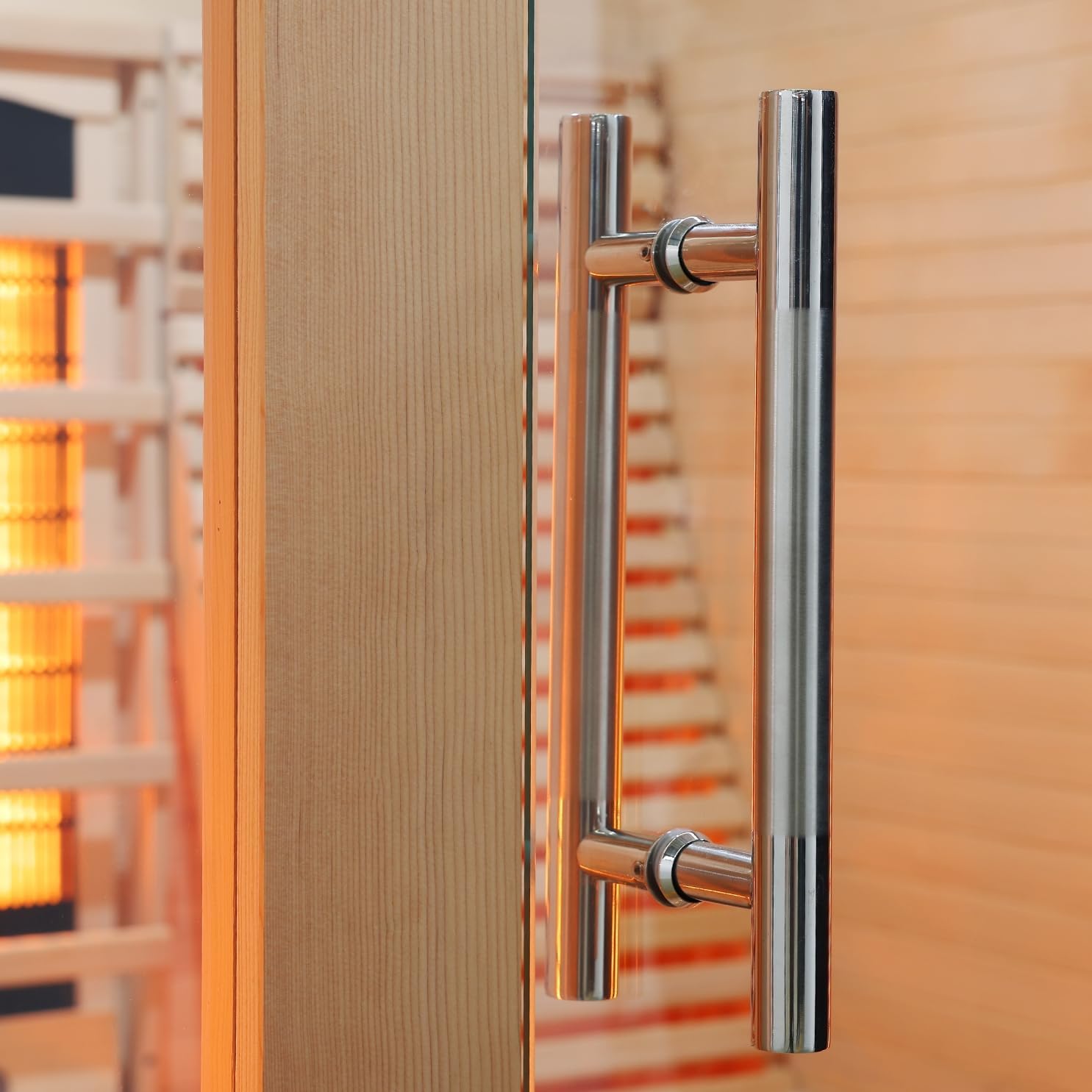 Infrarotkabine Infrarotsauna Oslo für 2 Personen, Mit Farblichttherapie, MP3 Player inkl. Bluetooth, Leselicht, 2 Lautsprecher, 8 Vollspektrumstrahler, 2 Carbon Heizplatten