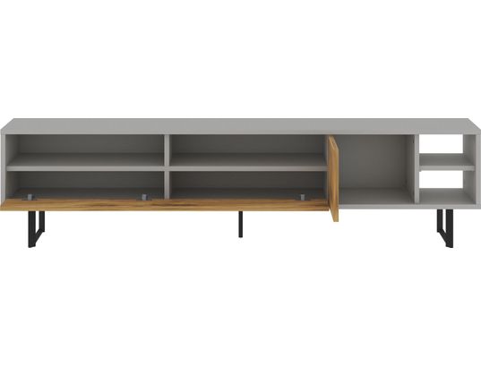 CONCEPT1 - Meuble TV Luga gris chene 180 x 29,8 x h44,7 cm