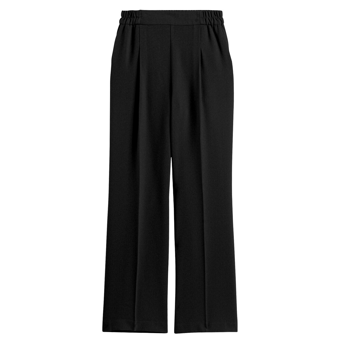 COLEÇÕES LA REDOUTE<br>Calças largas em crepe de poliéster