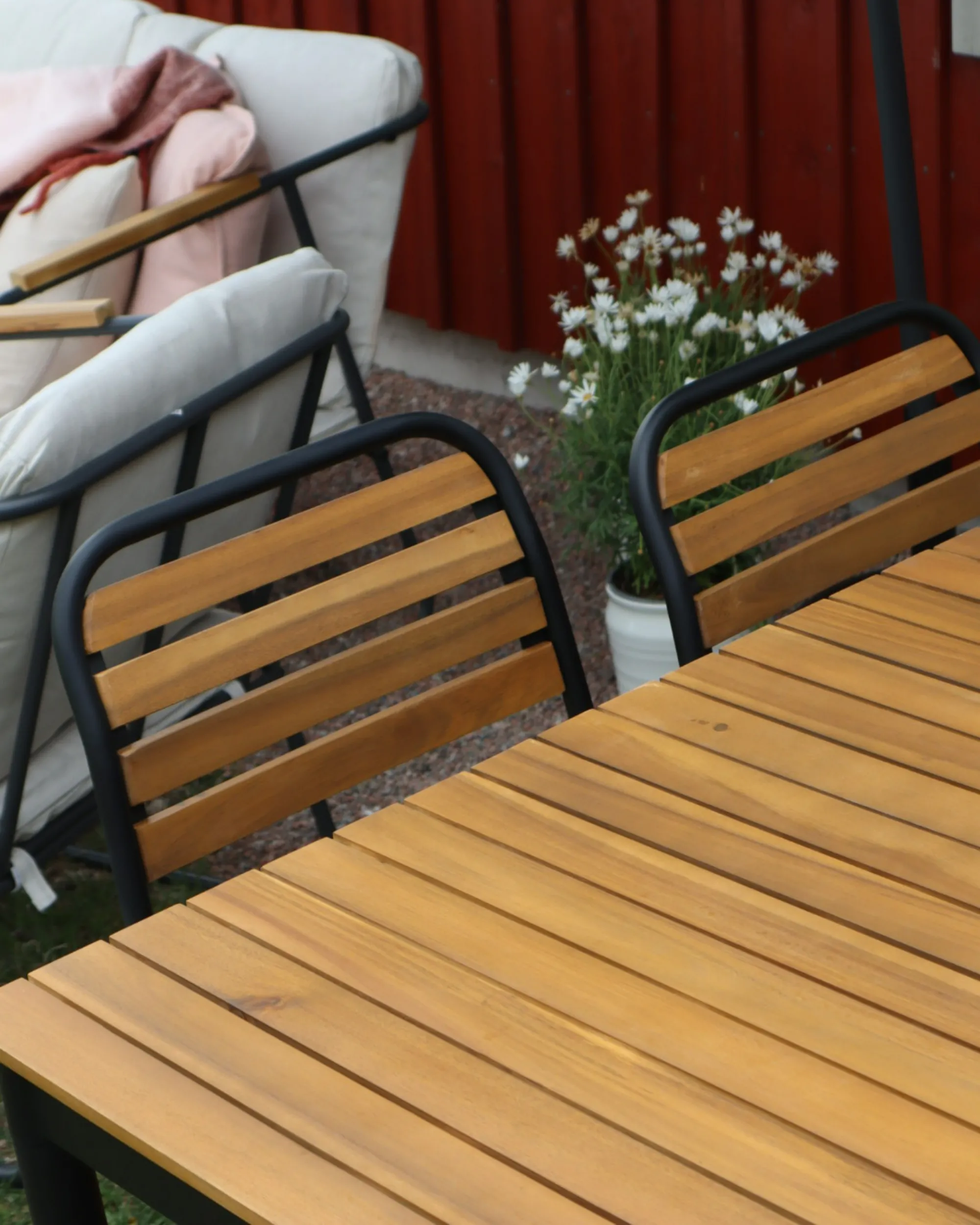 Tuinset 6-zits VALLESE Acaciahout Bruin