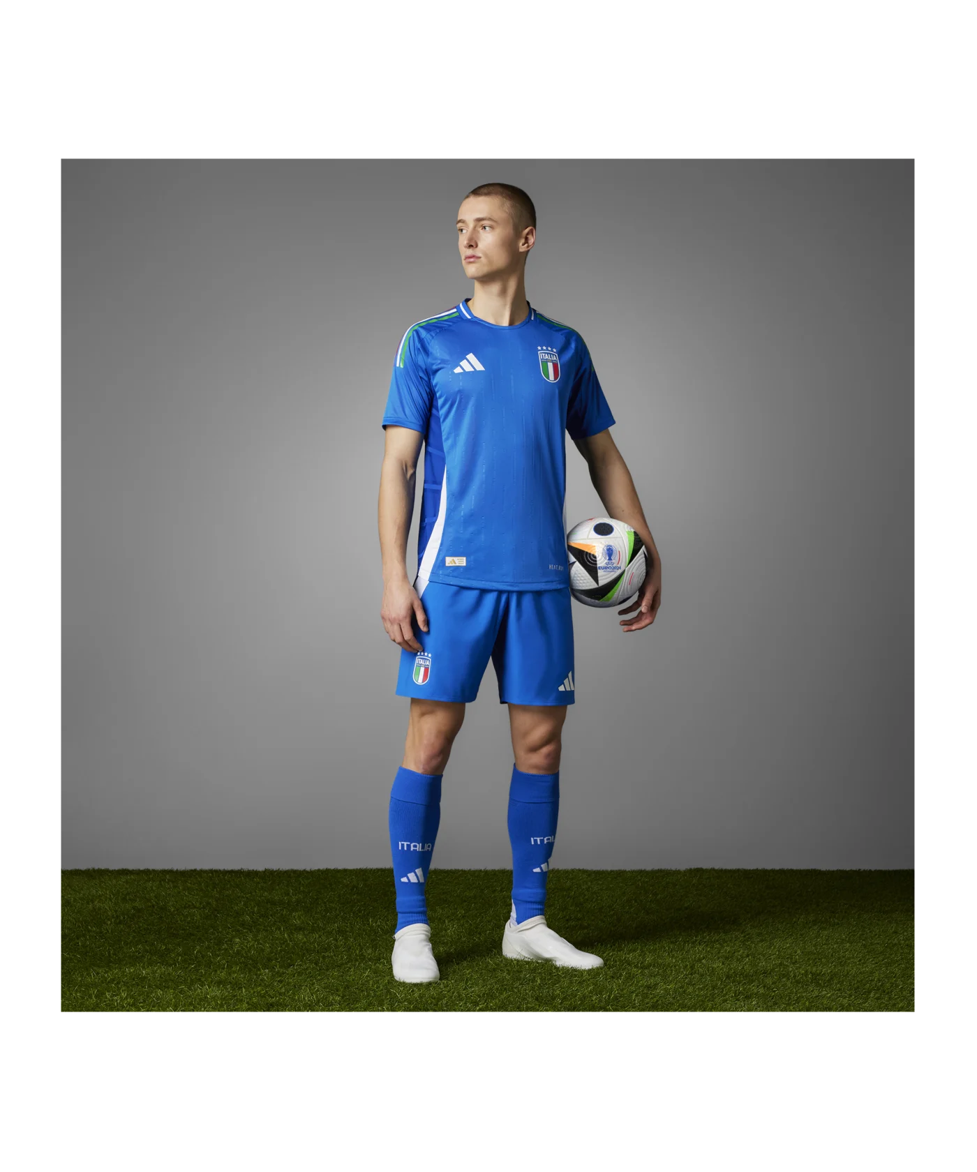adidas Italien Auth. Trikot Home EM 2024 Blau