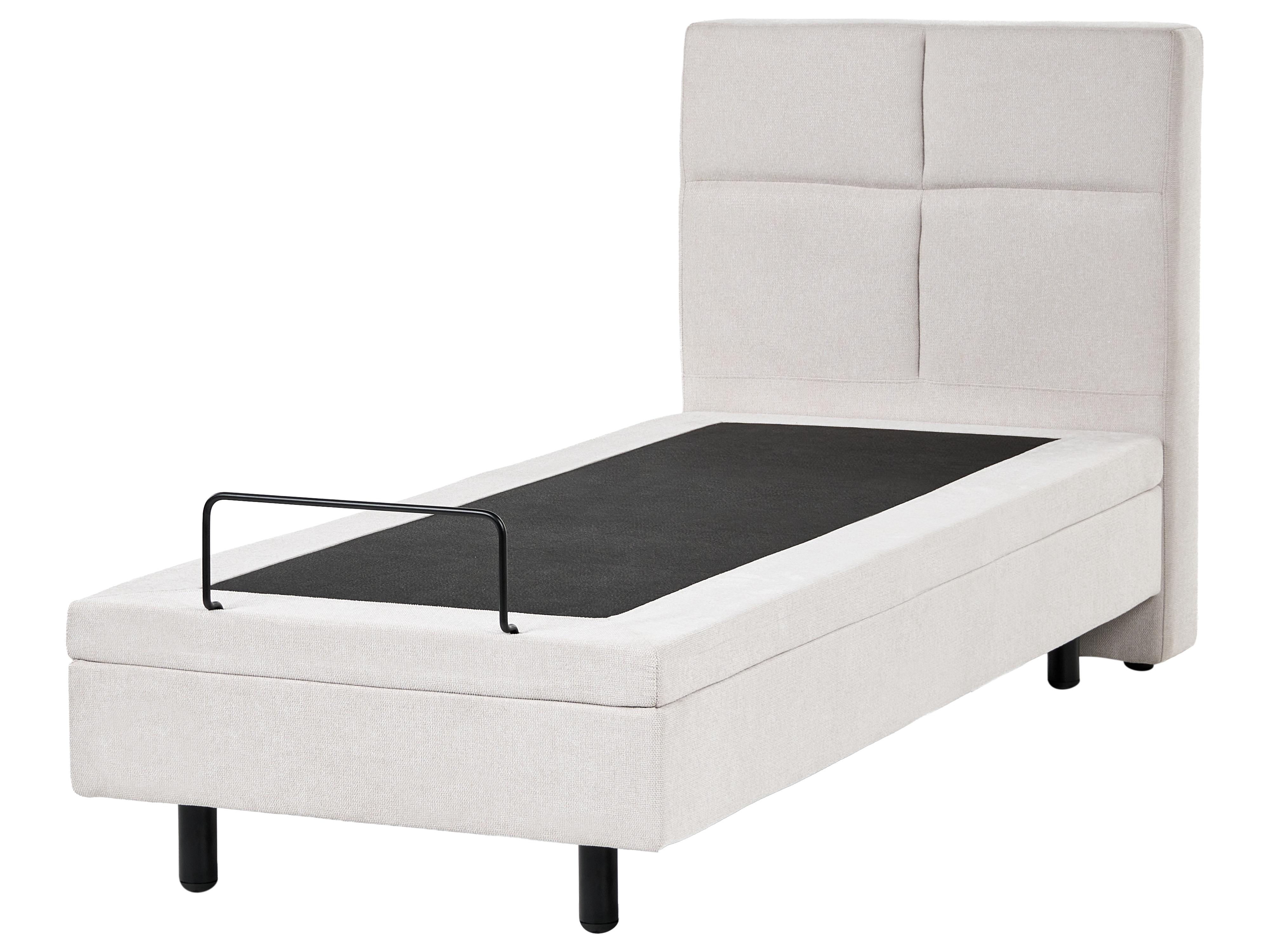 Verstelbaar bed Stof VICEROY 90 x 200 cm Lichtbeige