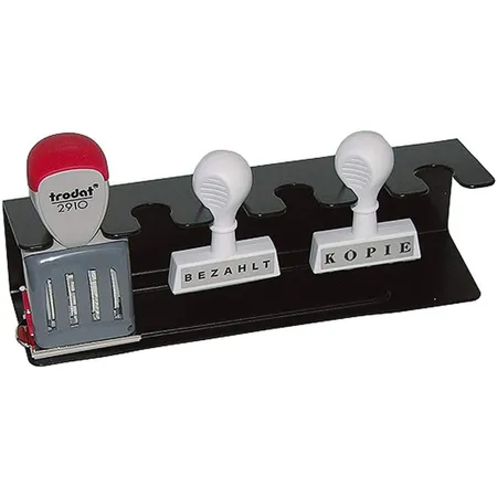 WEDO® Stempelträger für 6 Stempel schwarz 1-reihig gerade
