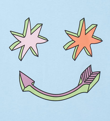 Stella McCartney Kids T-shirt - LyseBlå m. Stjerner