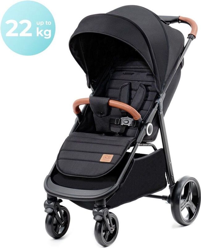 Kinderkraft GRANDE PLUS - Kinderwagen Buggy tot 22 kg - Ligpositie - Zwart