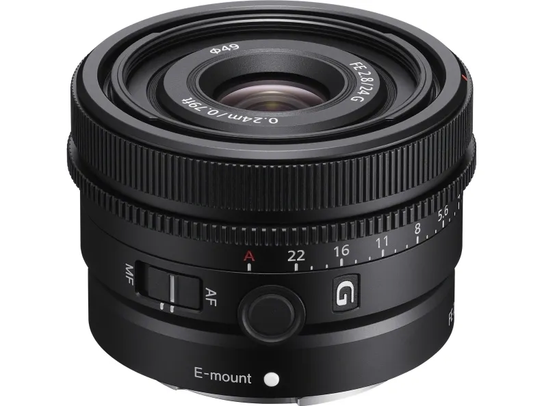 Sony SEL24F28G - Vidvinkel objektiv - 24 mm - f/2.8 G - Sony E-mount - for Cinema Line; a VLOGCAM; a1; a1 II; a6700; a7 IV; a7C; a7C II; a7CR; a7R V; a7s III; a9 III