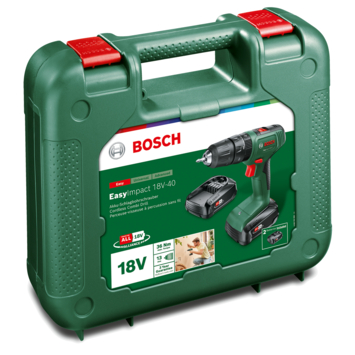 Bosch 18V klopboor EasyImpact (Incl. 2 accu's 2.0Ah + lader)
