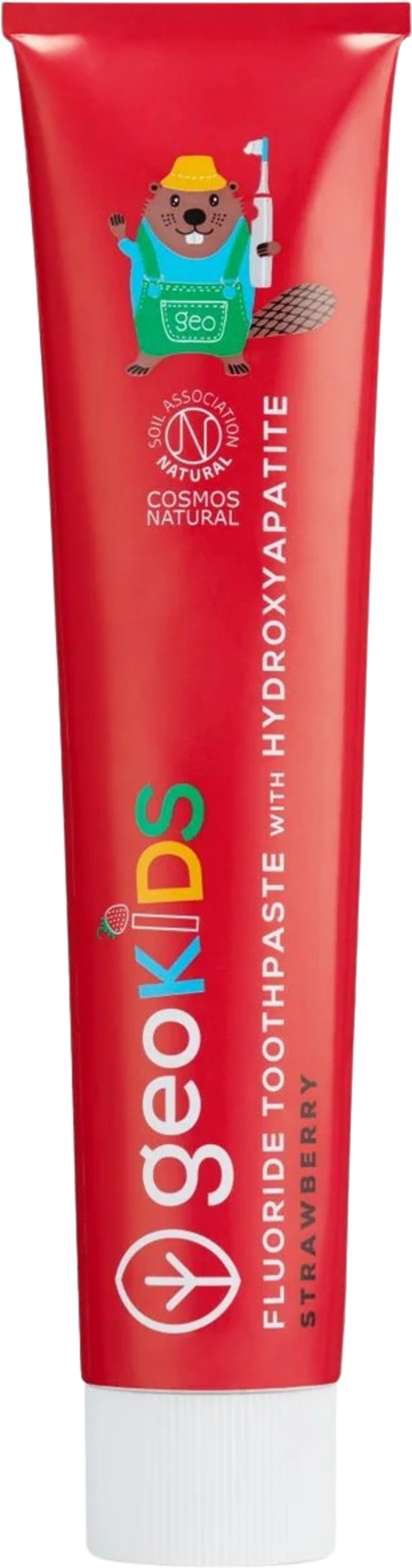georganics  geoKIDS Fluoride Toothpaste Strawberry & Hydroxyapatite, 75 ml