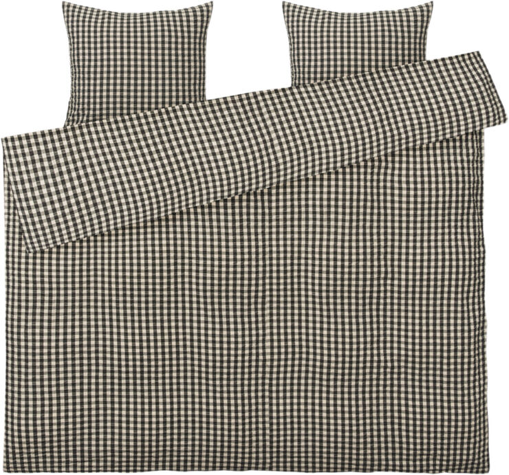Juna Bæk&Bølge Sengetøj 220x220 cm sort/sand SE Sort