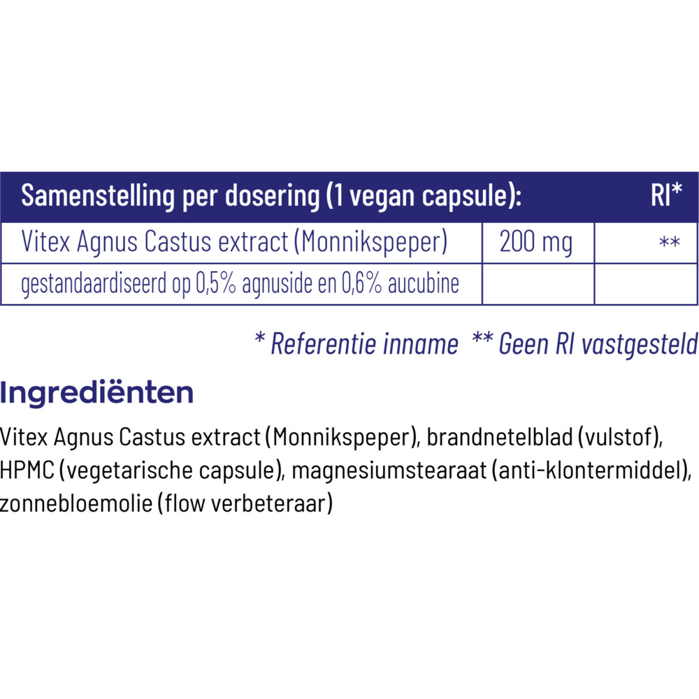 Vitakruid Vitex Agnus Castus 60 vegacapsules