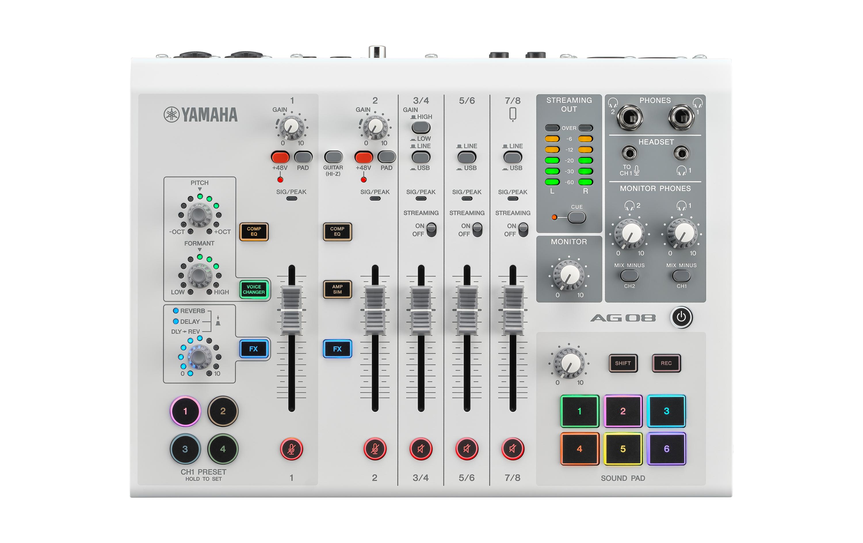 Mischpult AG08<br>Live Streaming Mixer mit allen wesentlichen Funktionen